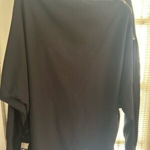 Hayden Black Ribbed Side Zip Sweater - 2xl